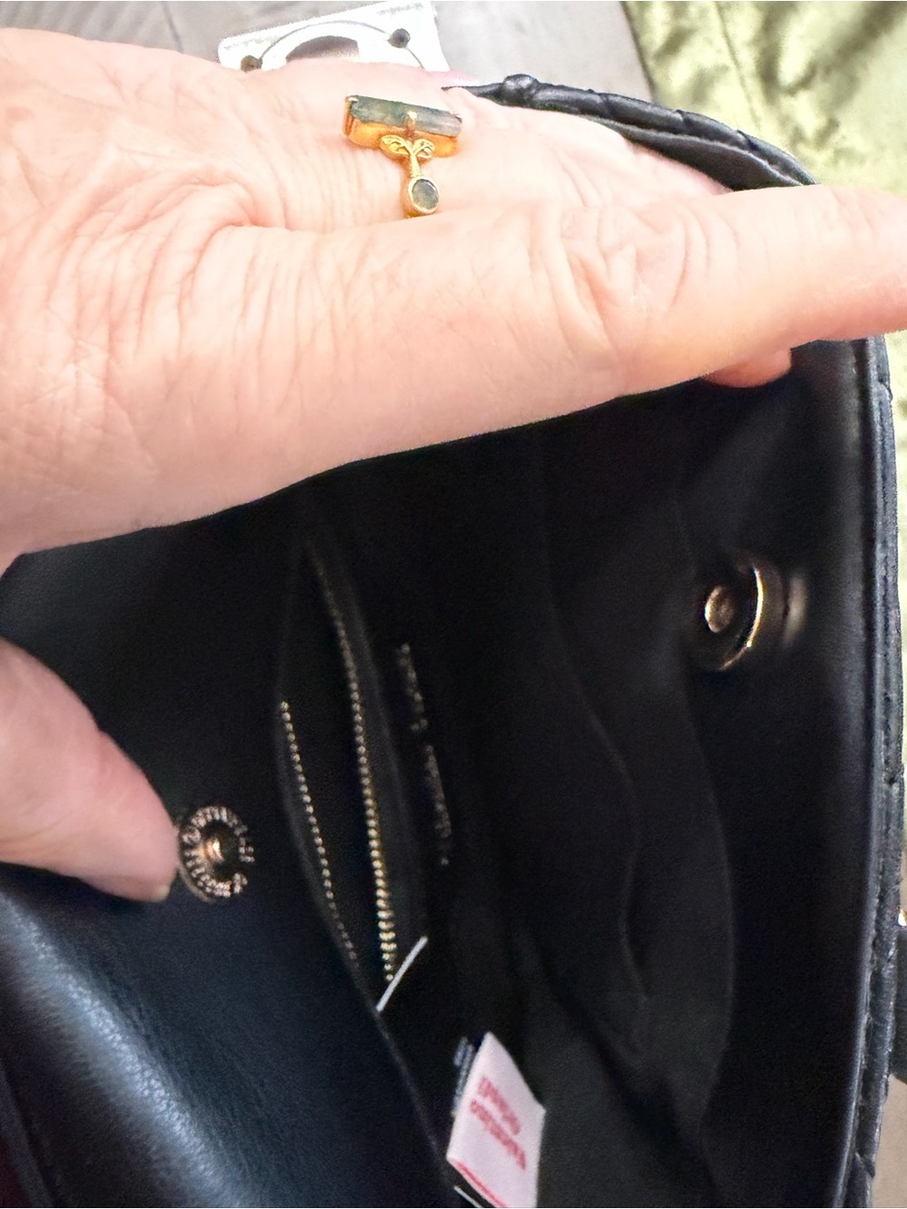 Victoria's Secret Black Quilted Satchel with Gold Hardware - Picture 7 of 11